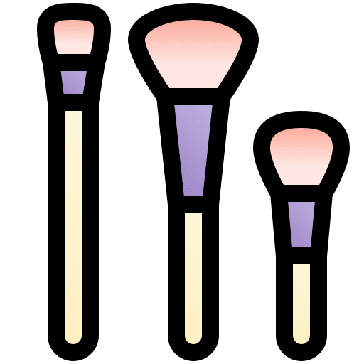 Brush brushes facial cosmetics icon Brush brushes facial cosmetics icon
