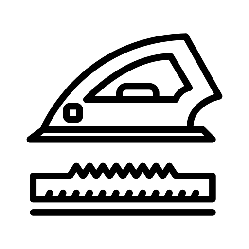 Iron furniture and household iron textile icon