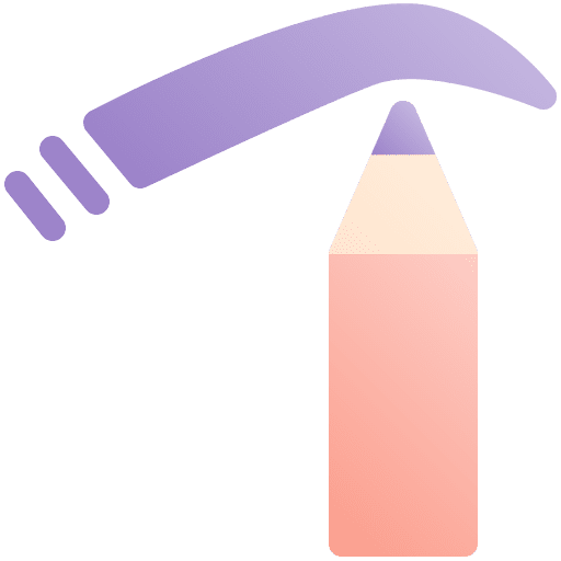Eyebrow pencil facial make up feminine icon