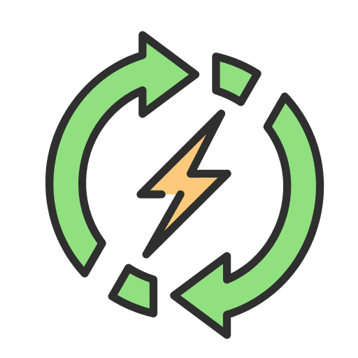 Renewable energy renewable power renewable energy icon