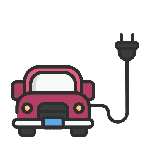 Electric car charger transportation energy icon Electric car charger transportation energy icon