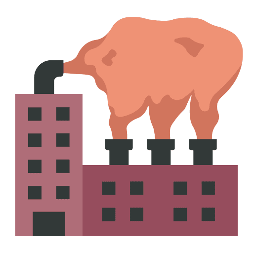 Pollution smog industry enviromental icon