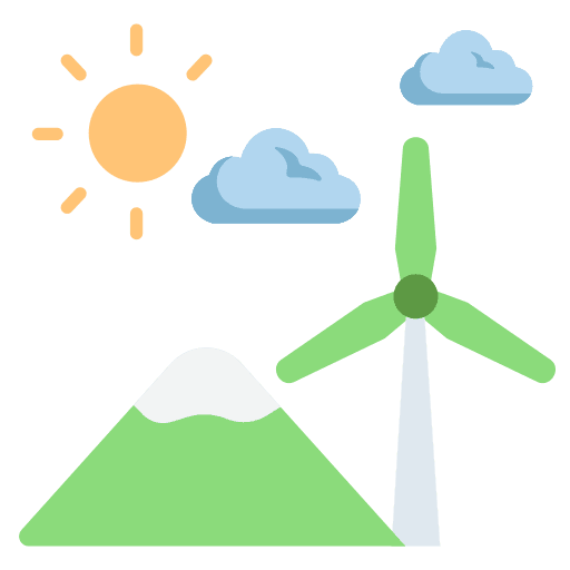 Wind turbine electricity turbine energy icon