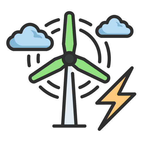 Windmill farm wind turbine icon Windmill farm wind turbine icon
