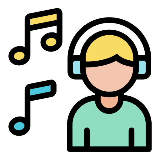 Music earphones headphone people icon Music earphones headphone people icon