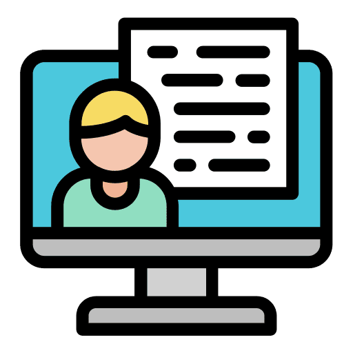 Online lesson education computer online lesson icon Online lesson education computer online lesson icon