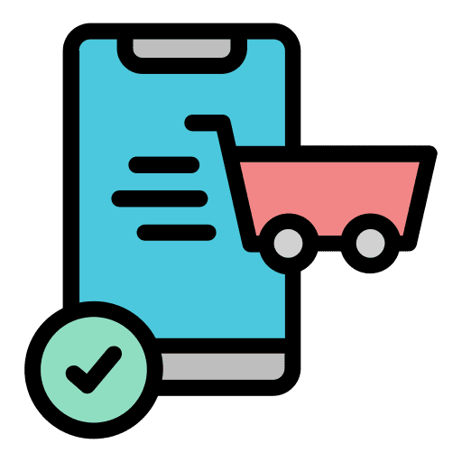 Online shopping commerce and shopping mobile shopping online shopping icon