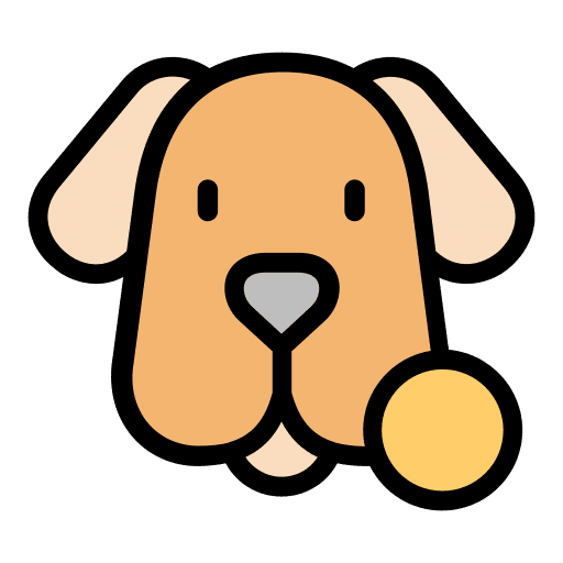 Pet playing animals ball icon Pet playing animals ball icon