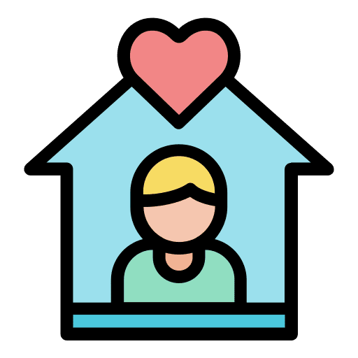 Stay home heart quarantine stay home icon Stay home heart quarantine stay home icon