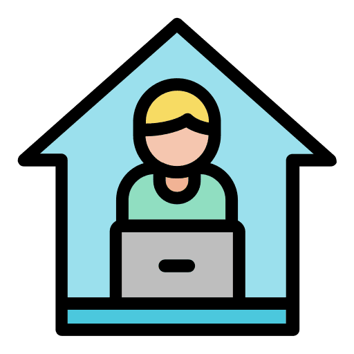 Work from home working at home telecommuting stay at home icon Work from home working at home telecommuting stay at home icon