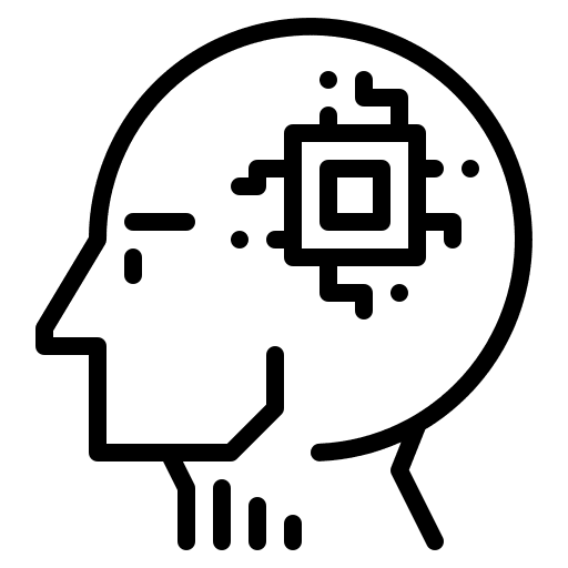 Ai artificial intelligence brain humanoid icon