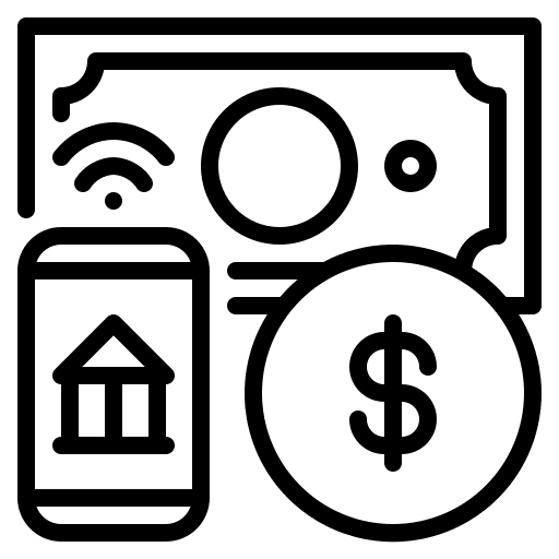 Banking remote internet internet of things icon