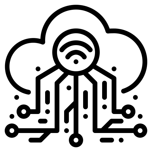 Cloud network cloud internet of things icon