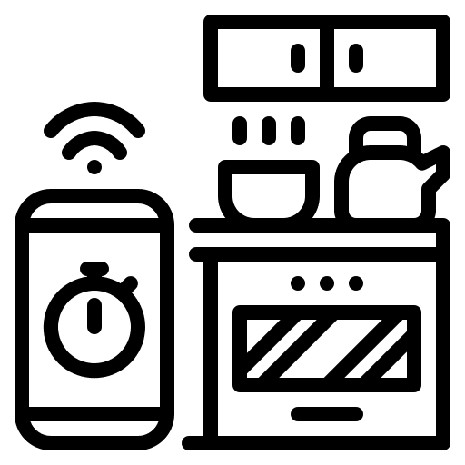 Kitchen control iot mobile icon