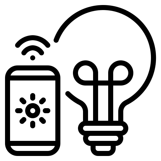 Light bulb electronics power light bulb icon