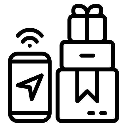 Delivery shipping package internet of things icon