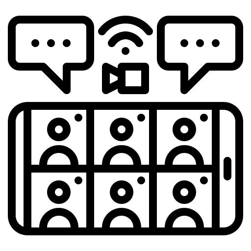 Video call meeting smartphone conference icon