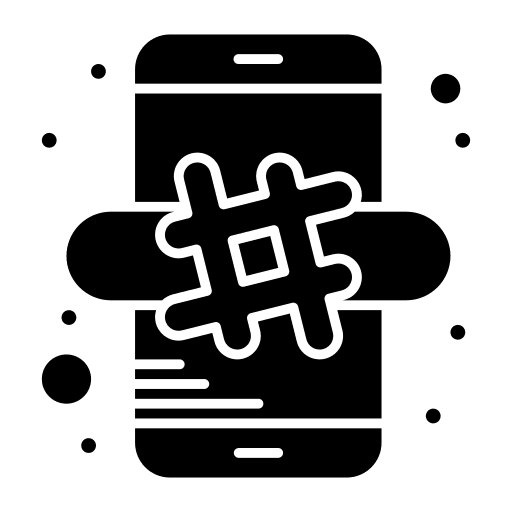 Hashtag hashtag subscribe mobile icon