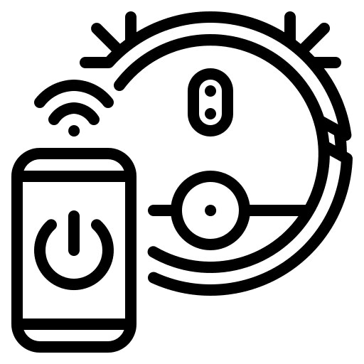 Vacuum mobile iot wireless icon