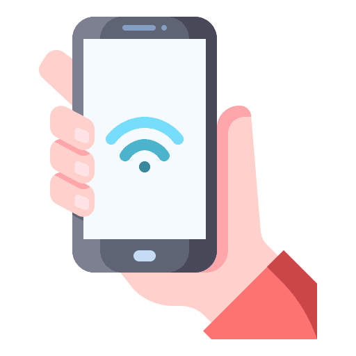 Smartphone mobile signal iot icon
