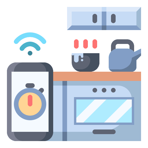 Kitchen cooking timer control icon