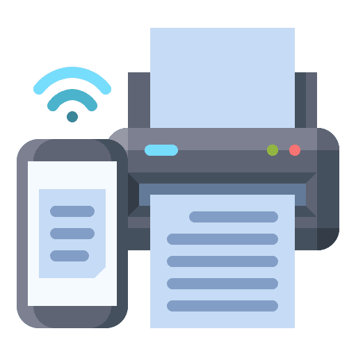 Printer printing control mobile icon