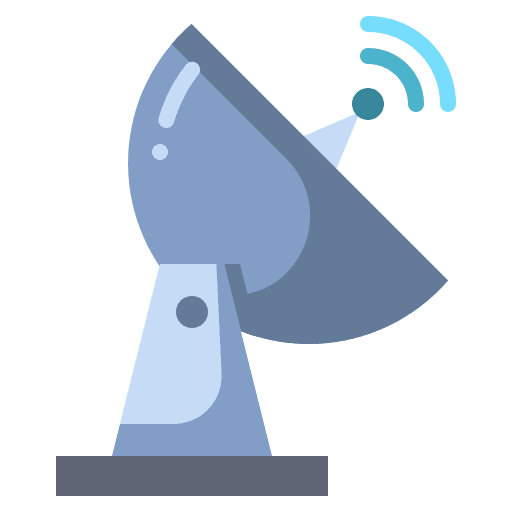 Satellite dish iot antenna icon