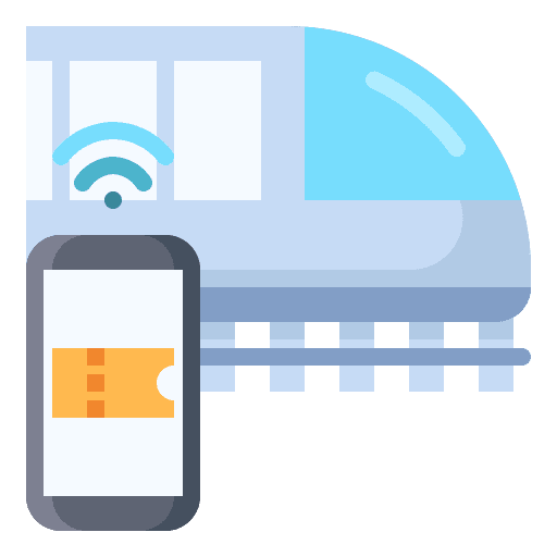 Train online booking transportation icon