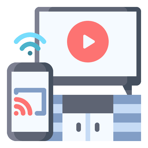 Tv cast iot electronics icon