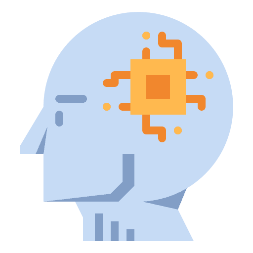 Ai robot artificial intelligence control icon