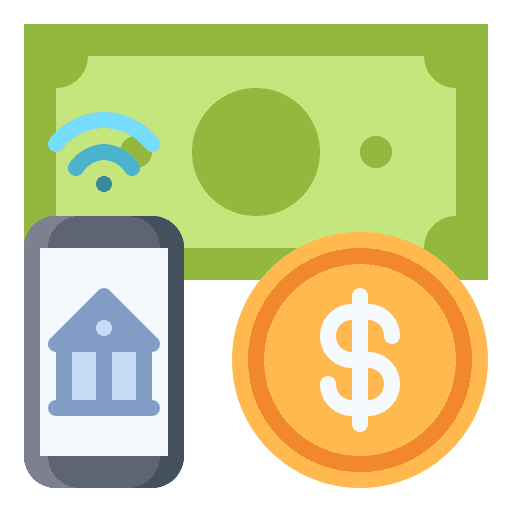 Banking remote business and finance internet icon