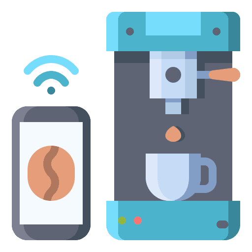 Coffee internet of things iot remote icon