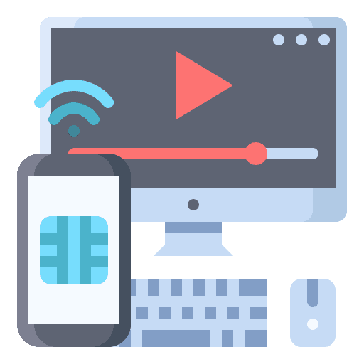 Streaming video control streaming icon
