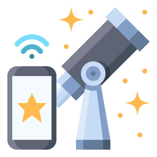 Telescope application internet of things electronics icon
