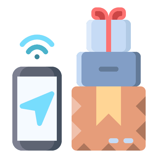 Delivery boxes shipping service icon