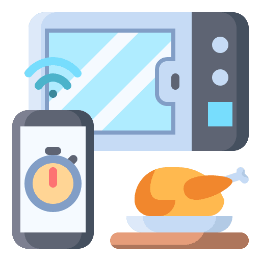 Microwave iot internet of things microwave icon