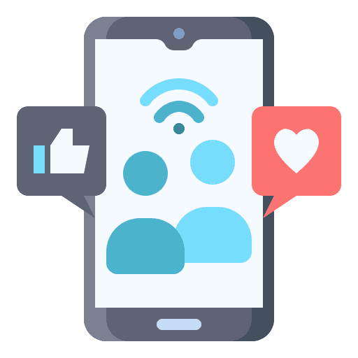 Social media social network iot wireless icon