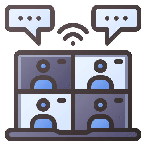 Conference internet of things smart communications icon