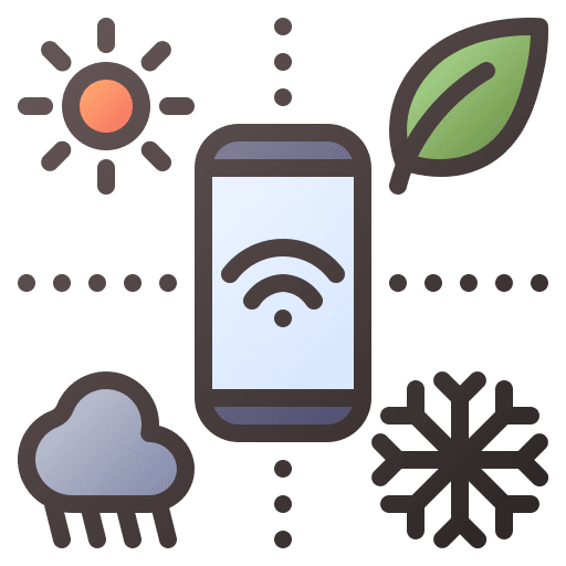 Forecast smart internet of things rainy icon