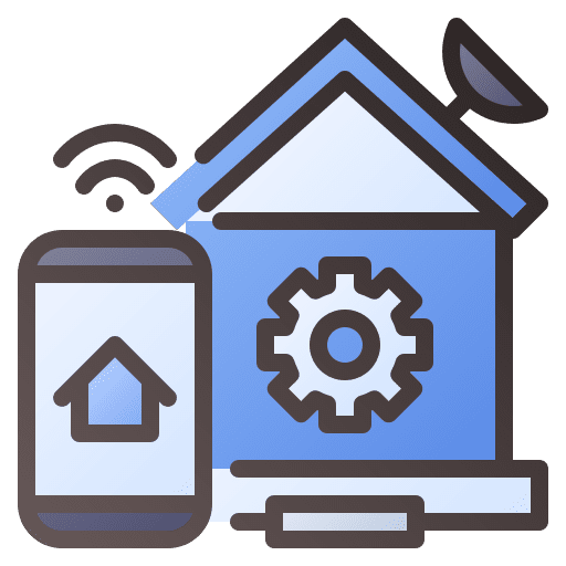 Home automation internet of things remote wireless icon