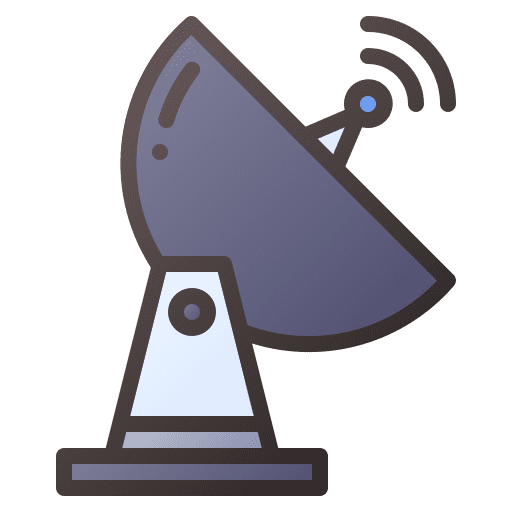 Satellite ground broadcast antenna icon