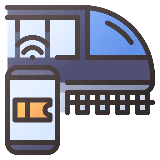 Train wireless internet of things online icon