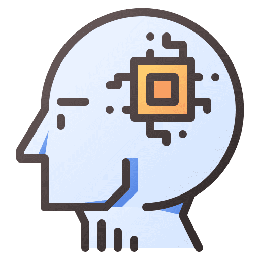 Ai brain iot chipset icon