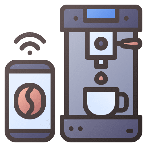Coffee smart internet of things remote icon