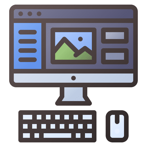 Computer keyboard iot mouse icon