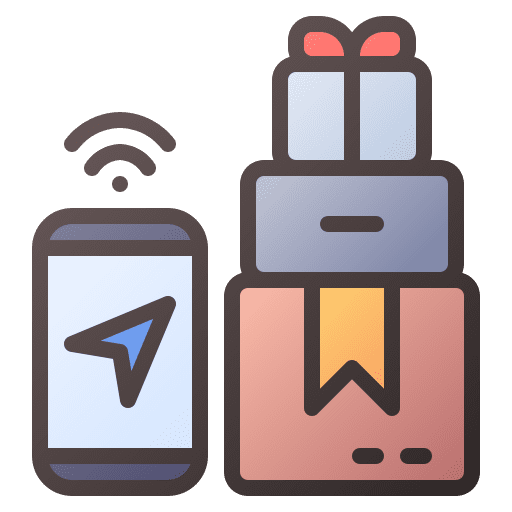 Delivery iot internet of things boxes icon