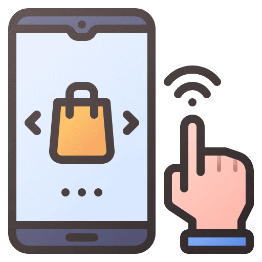 Ecommerce commerce and shopping shop phone icon