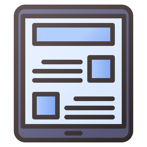 News information reading newspaper icon