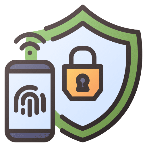 Security fingerprint password internet of things icon