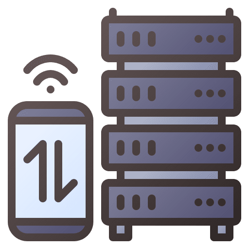 Server smart remote traffic icon